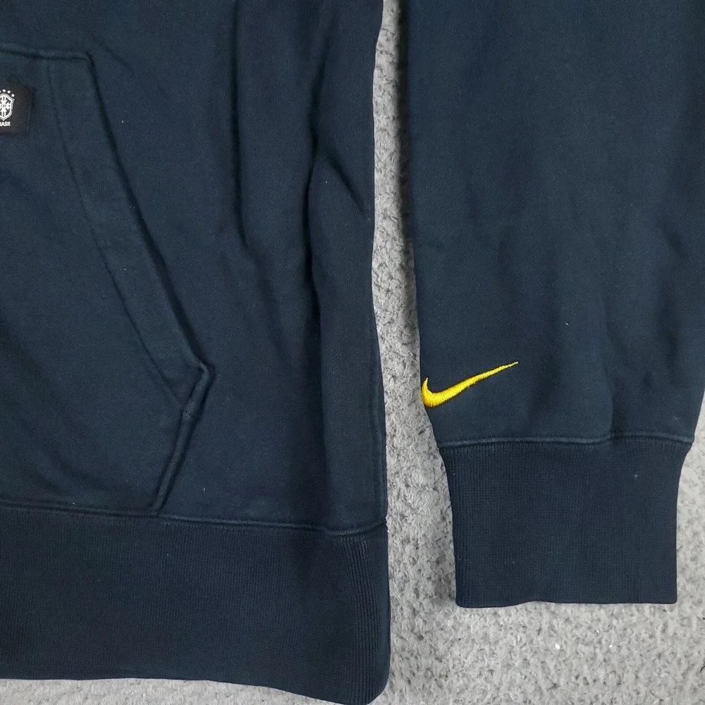 Nike CBF Brasil Sweater Mens XL Black Swoosh Full Zip Hoodie Sweatshirt